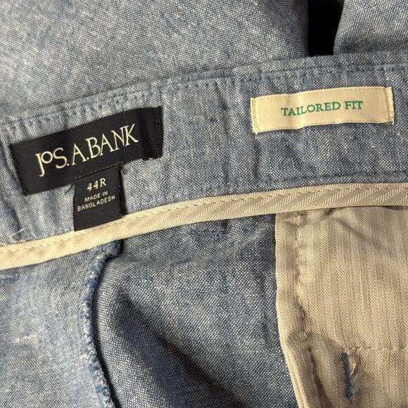 Jos. A. Bank Mens SZ 44 Linen Blend Shorts Tailored Fit Pockets Lightweight Blue - Picture 7 of 8